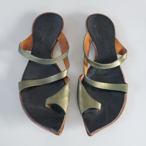 Cydwoq BAZAAR Handmade Leather Slide Toe Loop Sandals Size 41 US 10 - Picture 8 of 15